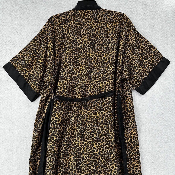 Contessa di Roma Nightgown Chemise Robe Set Womens SMALL Leopard Cheetah Print - Picture 6 of 15